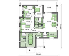 Проект сучасного будинку на 167 кв. м, декорованого фасадними панелями сірого кольору
