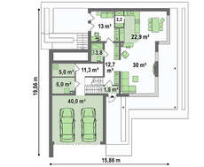 Проект сучасного котеджу площею 214 кв.