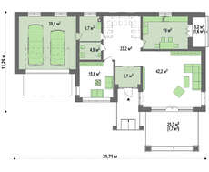 Проект двоповерхового будинку площею 305 кв.м.