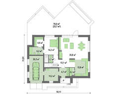 Проект будинку із масардою загальною площею 220 кв.м.