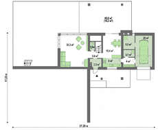 Проект двоповерхового котеджу із плоским дахом площею 217 кв.м.