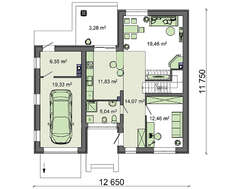 Проект яскравого будинку в середземноморському стилі
