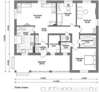 Стильна одноповерхова будівля для комфортного проживання