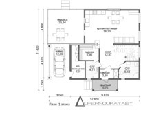 Чарівний котедж з просторими навісом і терасою