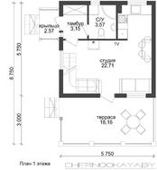 Каркасний будинок в два поверхи для дачної забудови