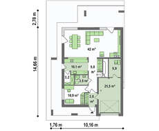 Проект модного будинку площею 177 кв. м, облицьованого декоративним цеглою
