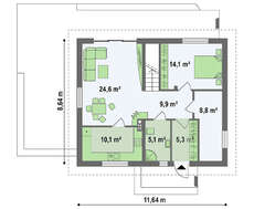 Проект будинку з мансардою площею 151 кв.м