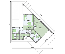 Проект стильного будинку нестандартної конструкції площею 243 кв. м