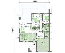 Проект шикарного особняка на 246 кв. м для великої родини з різних поколінь