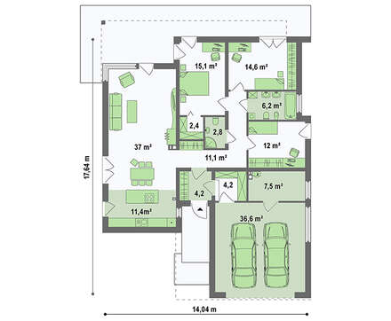 Проект сучасного котеджу на 165 кв. м з унікальним зовнішнім виглядом