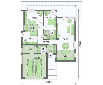 Проект сучасного котеджу на 165 кв. м з унікальним зовнішнім виглядом
