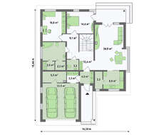 Креслення привабливого особняка на 259 кв. м, декорованого дерев'яними панелями