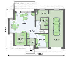 Проект сучасного затишного котеджу
