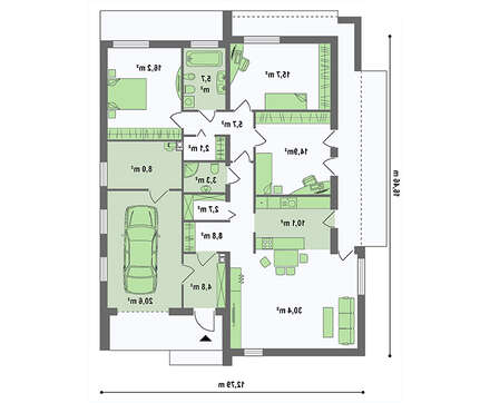 Проект житлового будинку на 148 кв. м з дерев'яним декором