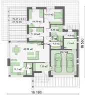 Стильний будинок, прикрашений склом і каменем