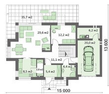 Чудовий житловий будинок з кабінетом на першому поверсі