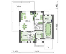 Радісний житловий будинок з гаражем на один автомобіль