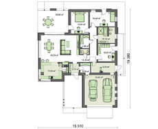 Найкрасивіший котедж в один поверх для дружньої родини