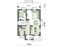 Проект двоповерхового житлового будинку для великої родини