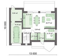 Сучасний житловий будинок з мансардою