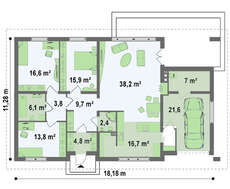 Проект класичного котеджу загальною площею 156 кв.м