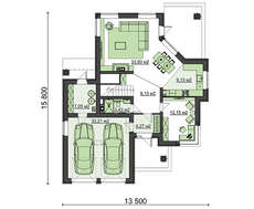 Стильний житловий будинок на два поверхи