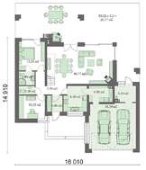 Модний житловий будинок з спальнями на першому та другому поверсі