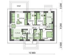 Стильний одноповерховий будинок з цегляним декором