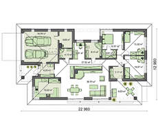 Унікальний одноповерховий котедж з просторою вітальнею