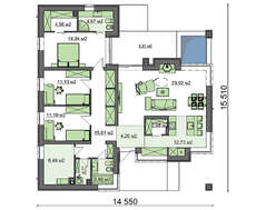 Привабливий одноповерховий особняк з двома верандами для відпочинку