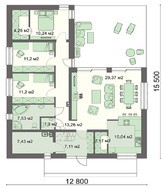 Привабливий одноповерховий житловий будинок