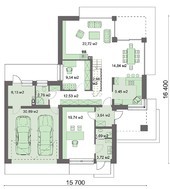 Сучасний житловий будинок з красивим балконом