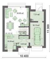 Стильний сучасний будинок з трьома спальнями