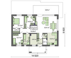 Привабливий одноповерховий будинок з горищем