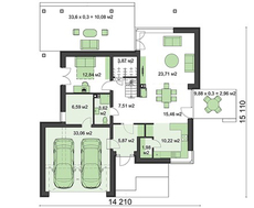 Гарний будинок з верандами і терасами