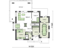 Проект модного красивого будинку з другим світлом