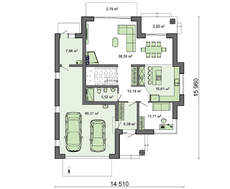 Стильний двоповерховий будинок площею 150 м2