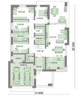 Проєкт будинку з виступаючим фронтальним гаражем