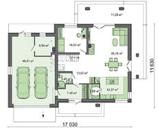 Гарний житловий будинок з просторим гаражем та п'ятьма спальнями