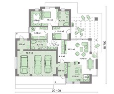 Привабливий житловий будинок з гаражем на три автомобіля