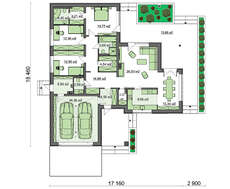 Гарний модний одноповерховий будинок