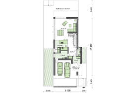 Шикарний житловий двоповерховий будинок для вузької ділянки