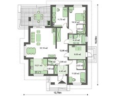 Будинок з каміном-барбекю та трьома спальнями