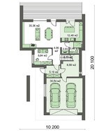 Сучасний стильний двоповерховий котедж