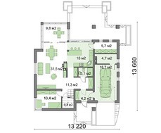 Проект розкішного будинку з чотирьма спальнями