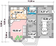 Шикарний будинок на два поверхи, декорований каменем