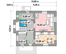 Проект красивого будинку в колоніальному стилі