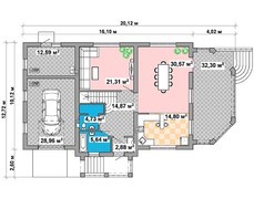 Гарний двоповерховий будинок з просторою вітальнею