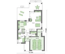 Проект шикарного будинку з просторим гаражем