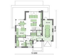 Модний будинок з шикарною верандою